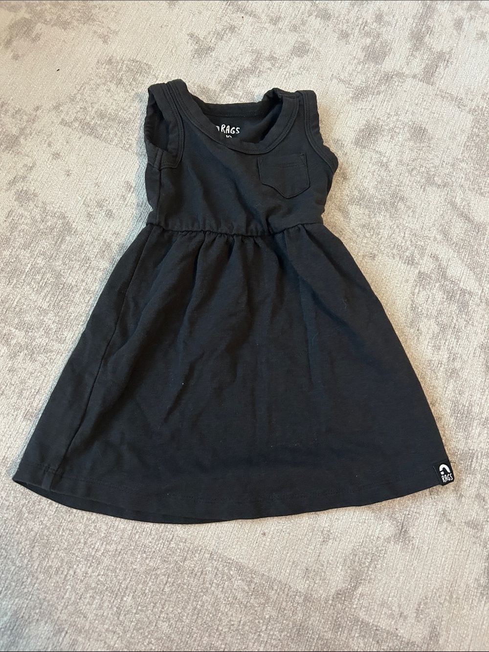Rags black tank dress size 3-6 months